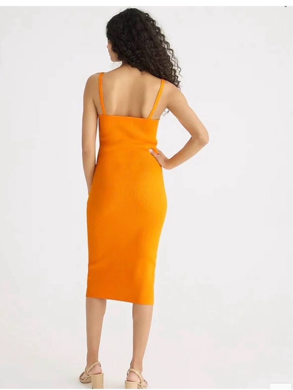 J. Crew Orange Midi Dress - Picture 2 of 14